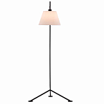 Торшер с черным наклонным корпусом и конусовидным абажуром Black Tripod варинант исполнения - 3 | Loft Concept в Барнауле