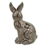 Статуэтка заяц из текстурированной терракоты и покрытый глянцевой краской под бронзу Rabbit Charm  варинант исполнения - 2 | Loft Concept в Барнауле