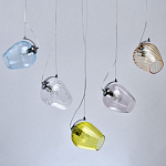 Люстра линейная с 5-ю разноцветными стеклянными плафонами Kaleido варинант исполнения - 4 | Loft Concept в Барнауле