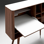 Дизайнерский комод-буфет на высоких ножках с выдвижными ящиками и открытыми полками Joshar варинант исполнения - 4 | Loft Concept в Барнауле