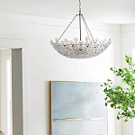 Люстра декорированная цветами из стекла Lightness of Flowers варинант исполнения - 3 | Loft Concept в Барнауле