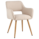 Стул в рогожке бежевого цвета NEASAN STOOL варинант исполнения - 1 | Loft Concept в Барнауле