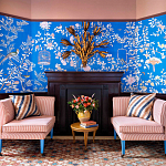 Обои ручная роспись Houghton Canton Blue варинант исполнения - 3 | Loft Concept в Барнауле