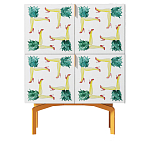 Тумба  с рисунком Short Pina Colada Orange варинант исполнения - 1 | Loft Concept в Барнауле