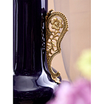 Ваза темно-синяя фарфоровая с бронзовыми ручками и ножками Eden Garden варинант исполнения - 5 | Loft Concept в Барнауле