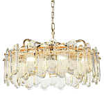 Люстра подвесная круглая с хрустальными овальными подвесками Harmonica варинант исполнения - 1 | Loft Concept в Барнауле