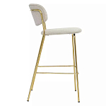 Стул барный широкой полукруглой спинкой на золотистых ножках Chair Smooth Shapes варинант исполнения - 2 | Loft Concept в Барнауле