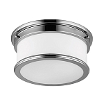 Потолочный светильник для ванных комнат цвета хром с вытянутым плафоном из молочного стекла Feiss варинант исполнения - 1 | Loft Concept в Барнауле