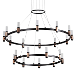 Люстра подвесная с двумя круглыми ярусами и цилиндрическими плафонами Arnaut Light варинант исполнения - 1 | Loft Concept в Барнауле