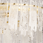 Люстра круглая с прозрачными стержнями разной длины Textured Glass Chandelier варинант исполнения - 4 | Loft Concept в Барнауле