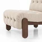 Кресло с деревянным каркасом и обивкой из ткани букле Medieval Furniture варинант исполнения - 4 | Loft Concept в Барнауле