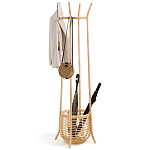 Напольная вешалка с корзиной из ротанга Trina Wicker Floor Hanger варинант исполнения - 1 | Loft Concept в Барнауле