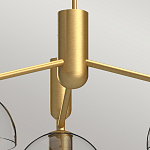 Люстра с 3-мя прозрачными полусферическими плафонами из стекла Alora Mood варинант исполнения - 3 | Loft Concept в Барнауле