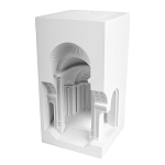 Встраиваемый в стену гипсовый светильник под покраску с арками и рельефными колоннами Antiquity Athena варинант исполнения - 2 | Loft Concept в Барнауле