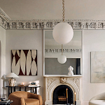 Подвесной светильник в форме шара из белого текстурного стекла Atmosphere варинант исполнения - 3 | Loft Concept в Барнауле