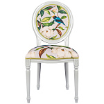 Стул светло-серый из натурального бука с изображением птицы в саду Blooming Birds варинант исполнения - 1 | Loft Concept в Барнауле