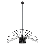 Подвесной светильник чёрного цвета с металлическим каркасом в форме веера Friture Vertigo Pendant варинант исполнения - 1 | Loft Concept в Барнауле
