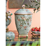 Ваза с крышкой и цветочным узором Genuine Chinese Classics варинант исполнения - 2 | Loft Concept в Барнауле