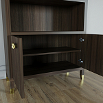 Книжный Стеллаж Elsa Dreams Walnut с задней стенкой варинант исполнения - 4 | Loft Concept в Барнауле