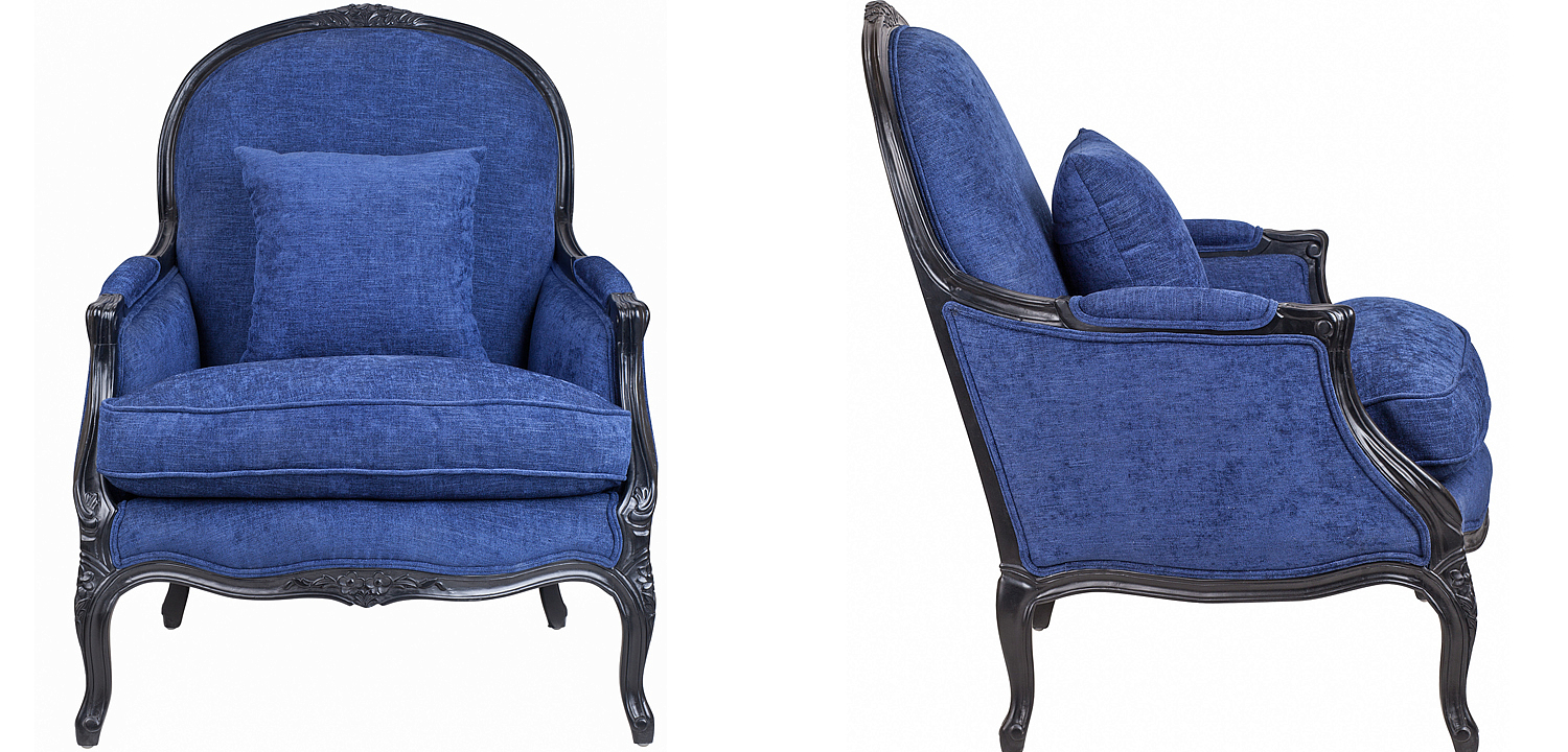 Кресло Bernard Armchair blue Кресло Bernard Armchair blue - Loft-Concept в Барнауле