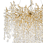 Люстра с хрустальными подвесками на металлических ветках Fairytree Light Gold Chandelier 14 варинант исполнения - 3 | Loft Concept в Барнауле