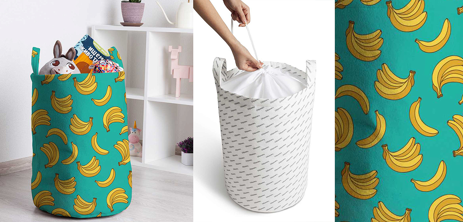 Корзина Bananas Pattern Basket Корзина Bananas Pattern Basket - Loft-Concept в Барнауле