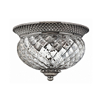 Потолочный светильник с чашеобразным плафоном из толстого волнообразного стекла и широким узорчатым основанием Hinkley варинант исполнения - 5 | Loft Concept в Барнауле