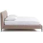 Кровать с обивкой велюр Hazel Velour Beige Bed варинант исполнения - 3 | Loft Concept в Барнауле