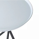 Столик приставной с круглой серой столешницей и черным основанием Round Stable Table варинант исполнения - 3 | Loft Concept в Барнауле