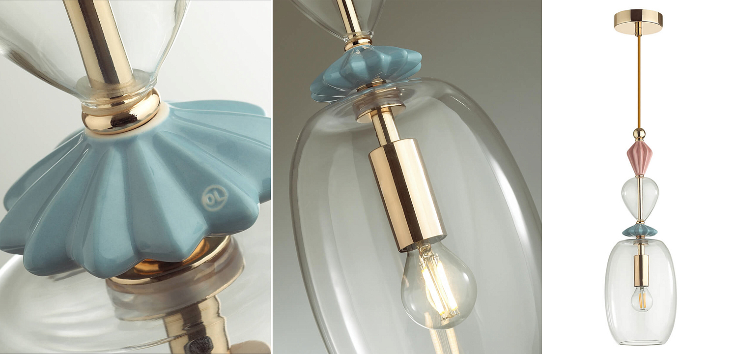 Подвесной светильник Iris Glas hanging lamp candy B Подвесной светильник Iris Glas hanging lamp candy B - Loft-Concept в Барнауле