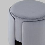 Пуф Alice Poof Grey Серый велюр варинант исполнения - 4 | Loft Concept в Барнауле