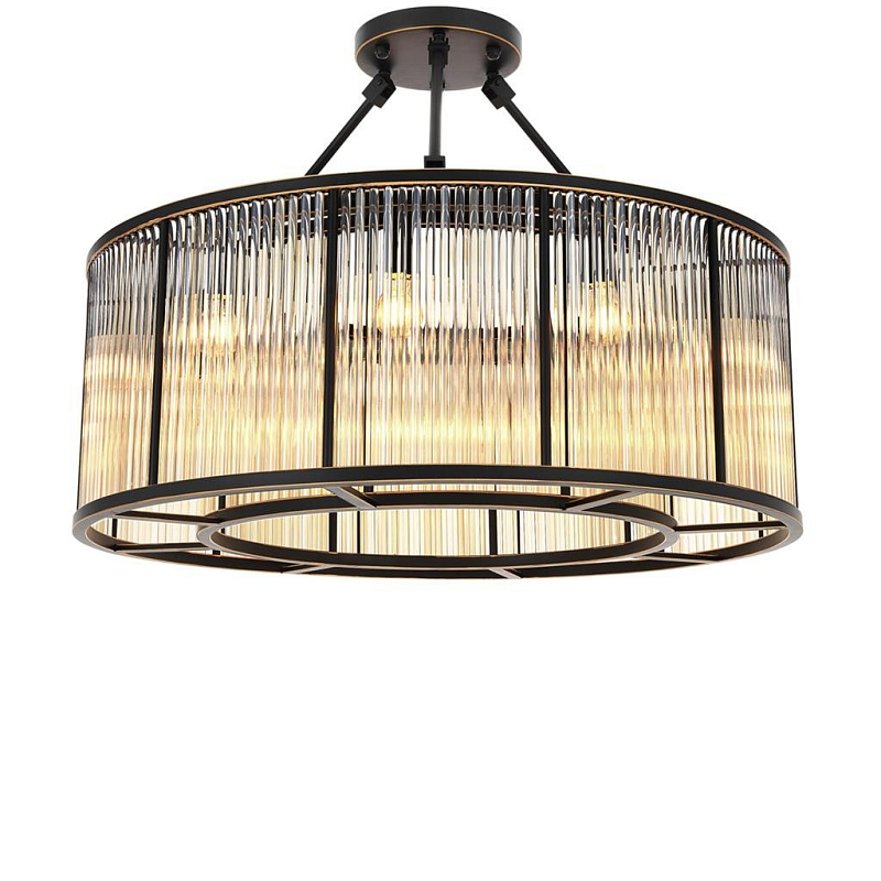 Потолочный светильник Ceiling Lamp Bernardi Bronze Темная бронза Прозрачное Стекло Потолочный светильник Ceiling Lamp Bernardi Bronze Темная бронза Прозрачное Стекло в Барнауле | Loft Concept