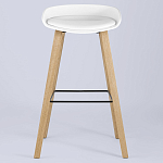 Барный стул на ножках из натурального дерева Boras White варинант исполнения - 3 | Loft Concept в Барнауле