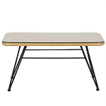 Журнальный столик с столешницей из ротанга и стекла Wicker Tabletop Under Glass варинант исполнения - 1 | Loft Concept в Барнауле