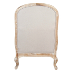 Кресло с пуфом с мягкой обивкой из льна Edward Armchair beige варинант исполнения - 3 | Loft Concept в Барнауле