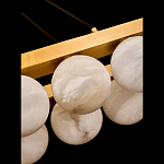 Люстра линейная прямоугольная с сферическими плафонами Phased Spheres варинант исполнения - 3 | Loft Concept в Барнауле