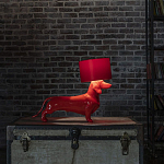 Настольная лампа COLLECTION OF DOGS с абажуром Такса варинант исполнения - 3 | Loft Concept в Барнауле