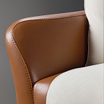 Элитарный современный диван Birmingham с кожаной спинкой варинант исполнения - 3 | Loft Concept в Барнауле