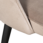 Стул велюровый серо-бежевый Schelde Gray Beige варинант исполнения - 3 | Loft Concept в Барнауле