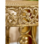 Столик приставной золотистый с орнаментом на столешнице Tanzania варинант исполнения - 7 | Loft Concept в Барнауле