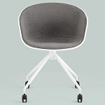 Офисное кресло из пластика с мягким сиденьем Eggshell Grey варинант исполнения - 3 | Loft Concept в Барнауле