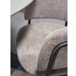 Стул полукруглый с каркасом из металла и мягким сиденьем и спинкой Soft Chenille варинант исполнения - 8 | Loft Concept в Барнауле