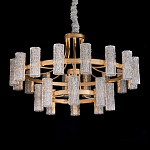 Люстра двухъярусная круглая с текстурными цилиндрическими плафонами Glimpse варинант исполнения - 7 | Loft Concept в Барнауле