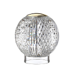 Настольная лампа с прозрачным шарообразным плафоном на цилиндрической подставке Crystal Globule варинант исполнения - 1 | Loft Concept в Барнауле