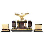 Настольный письменный набор из яшмы и долерита с декором Двуглавый орел Manager Organizer варинант исполнения - 3 | Loft Concept в Барнауле