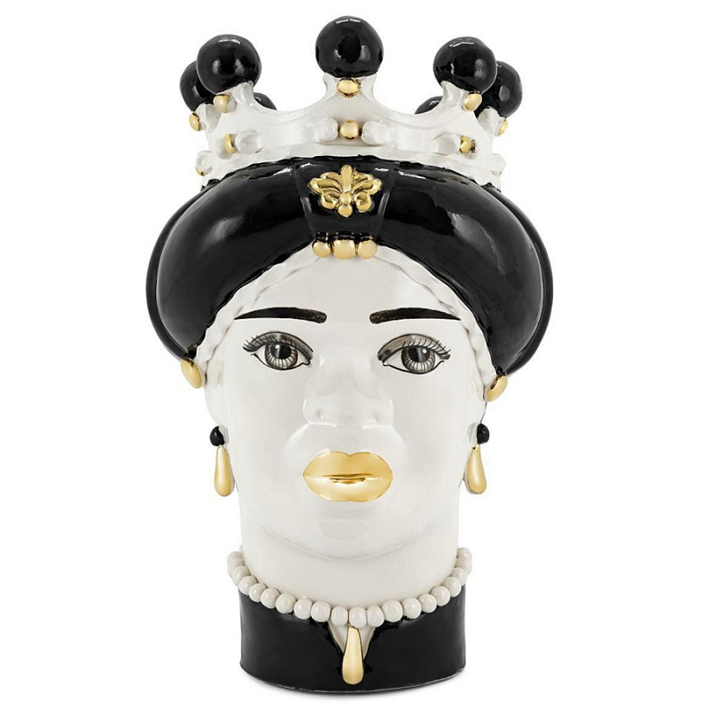 Ваза Vase Moro Lady Medium New Black Белый Черный Ваза Vase Moro Lady Medium New Black Белый Черный в Барнауле | Loft Concept