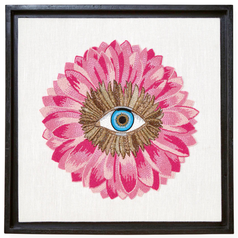 Панно Розовый цветок вышитое бисером PETALS BEADED ART Розовый Панно Розовый цветок вышитое бисером PETALS BEADED ART Розовый в Барнауле | Loft Concept