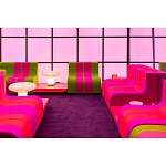 Дизайнерское кресло зеленое Poltronova Sofo Verosa Green Pink Armchair варинант исполнения - 12 | Loft Concept в Барнауле