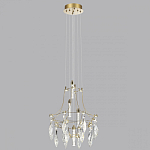 Люстра подвесная из металла с хрустальными подвесками прозрачного цвета Quasar 41 варинант исполнения - 6 | Loft Concept в Барнауле