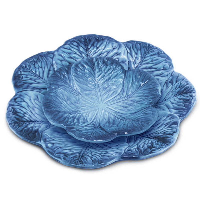 Тарелка Abhika PLATE LEAF CABBAGE Blue Сапфирово-синий Тарелка Abhika PLATE LEAF CABBAGE Blue Сапфирово-синий в Барнауле | Loft Concept